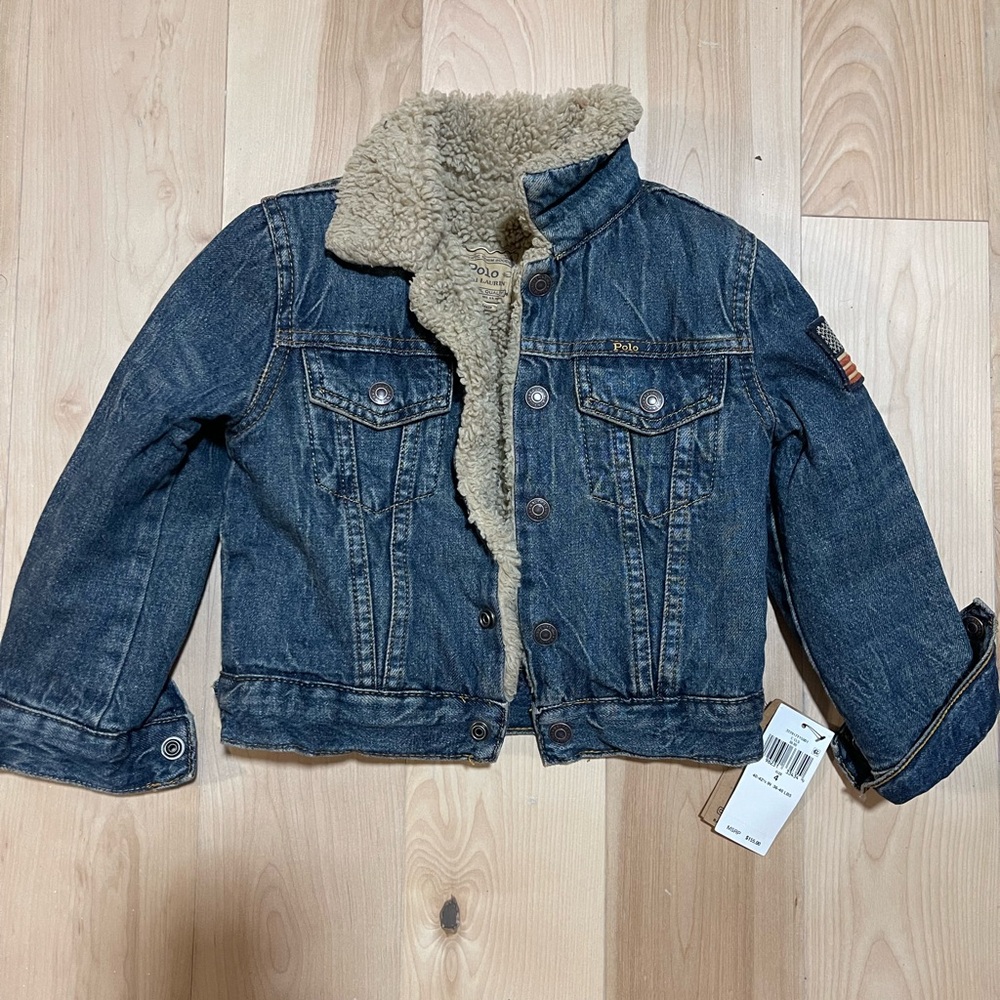 RL Denim Sherpa-Lined Kids Jacket *NWT*